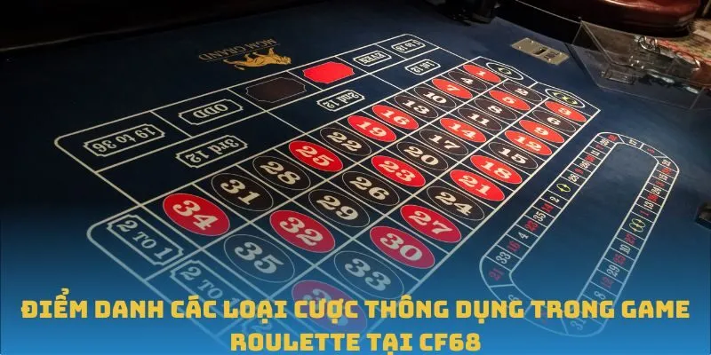 Điểm danh các loại cược thông dụng trong game Roulette tại CF68