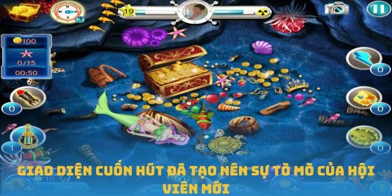 Giao diện cuốn hút đã tạo nên sự tò mò của hội viên mới