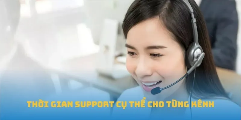 Thời gian support cụ thể cho từng kênh
